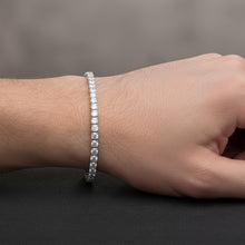 10Ct 925 Sterling Silver Eternity Tennis Bracelet CZ Clear 4MM 7.25