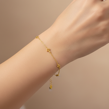 Womens 14K Gold Plated Cross Bracelet 925 Sterling Silver 7-8in Adjustable