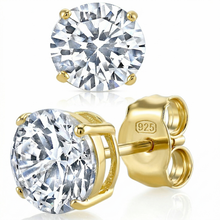 1.5 Carat TCW Casted Sterling Silver 925 Round Stud Earrings Clear CZ Cubic Zirconia
