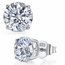 1.5 Carat TCW Casted Sterling Silver 925 Round Stud Earrings Clear CZ Cubic Zirconia