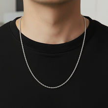 Men's 2.3MM Sterling Silver 925 Italian Rope Necklace Chain 16