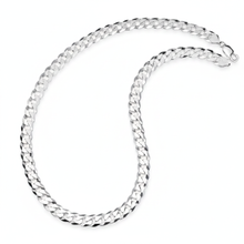 Men's 7MM Sterling Silver 925 Italian Curb Chain Necklace 20