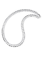 Men's 7MM Sterling Silver 925 Italian Curb Chain Necklace 20