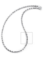 Men's 5.5MM Diamond-Cut Italian Rope Chain Sterling Silver 925 Necklace