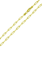 Women's 14K Gold Plated Sterling Silver 925 Paperclip Chain Necklace Diamond-Cut 2.8MM