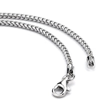 Men's Sterling Silver 925 Italian Franco Chain Necklace 2.3MM Rhodium Plated