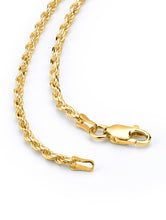 Men's 2.3MM Sterling Silver 925 Italian Rope Necklace Chain 16