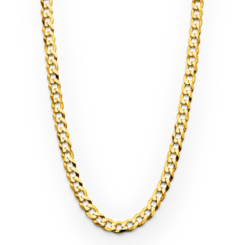 Men's 14K Gold over Sterling Silver Italian Curb Chain 4MM 16