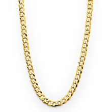 Men's 14K Gold over Sterling Silver Italian Curb Chain 4MM 16