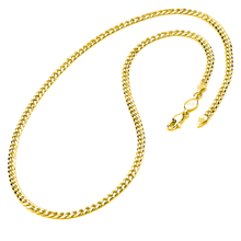 Men's 14K Gold over Sterling Silver Italian Curb Chain 4MM 16