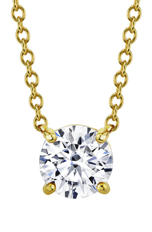 1.25 Carat 18K Gold Over 925 Sterling Silver Moissanite Solitare Pendant 17