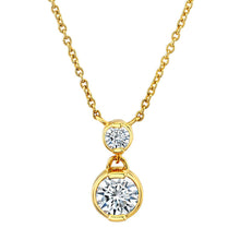 1.25 Carat Opera Round-Cut Moissanite Pendant Necklace in 18K Yellow Gold over Silver 16