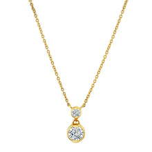 1.25 Carat Opera Round-Cut Real Moissanite Pendant Necklace in 18K Yellow Gold over Silver 16