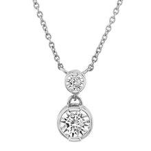 1.25 Carat Opera Round-Cut Real Moissanite Pendant Necklace in 18K White Gold over Silver 16