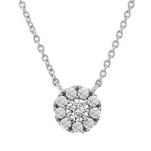 .50 Carat Round-Cut Real Moissanite Halo Pendant Necklace in 18K White Gold Over Silver 16