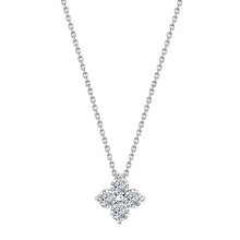 1Ct. Round-Cut Four Leaf Clover Moissanite Pendant 18K White Gold over Sterling Silver Necklace Chain