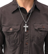 2.2 Carats 925 Sterling Silver Cross Crucifix Pendant Necklace Baguette CZ 2.4-Inch