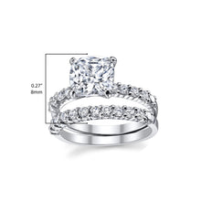 Women's 2.5Ct Wedding Engagement Ring Band Set Sterling Silver 925 CZ