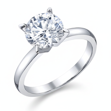 Women's 2Ct. Solitaire Round Brilliant Cubic Zirconia Sterling Silver 925 Wedding Engagement Ring