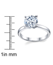 Women's 2 Carat Round Brilliant Cubic Zirconia Sterling Silver 925 Wedding Engagement Ring Sizes 4-11