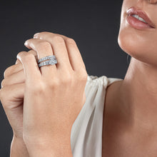 Women's Sterling Silver Past Present Future 2-Pc Bridal Set Engagement Wedding Ring Cubic Zirconia