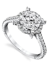 Women's Sterling Silver 925 Engagement Ring Wedding Band 2 Carat Round Cubic Zirconia 5-9