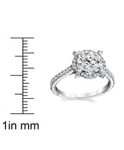 Women's Sterling Silver 925 Engagement Ring Wedding Band 2 Carat Round Cubic Zirconia 5-9