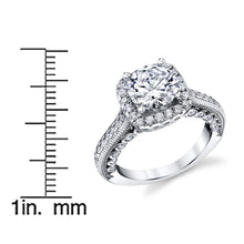 Womens Sterling Silver 925 2ct. Engagement Wedding Ring Scalopped Cubic Zirconia Band