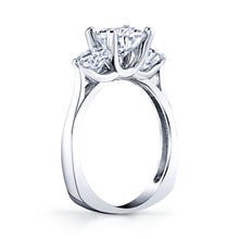2.25 Carat Round Brilliant Moissanite Past, Present, Future 925 Sterling Silver Engagement Ring