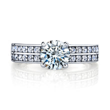 1.7 TCW Round Brilliant Moissanite wedding engagement ring, Sterling Silver 925