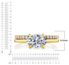 2Ct. Moissanite 18K Gold Sterling Silver Under Halo Engagement Wedding Ring Bridal Set