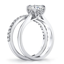 2Ct Round Moissanite Bridal Set Under Halo Cathedral Wedding Ring 18K White Gold over Silver