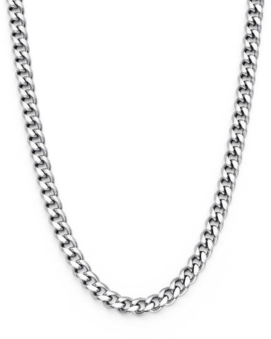 Men's Stainless Steel Curb Chain Necklace 4mm 24