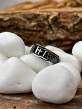 Men's Lords Prayer Stainless Steel Ring Christian Cross Bible Two-Tone 7-13