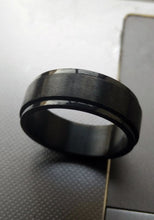 Men's Black Stainless Steel Spinner Fidget Ring Anxiety Band 8MM