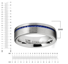 Eternity Wedding Band Engagement Ring 6MM Blue Spinel Channel-Set Princess-Cut