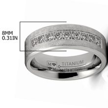1 Carat Moissanite Mens Wedding Band Frosted Ice Ring 9 Pavé-Set Stones 8MM
