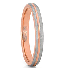 Men's Women's Rose Goldtone Tungsten Wedding Band Engagement Ring 3mm