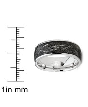 Unisex Men's Tungsten Wedding Band Engagement Ring Star Dust and Metallic Shavings 8mm