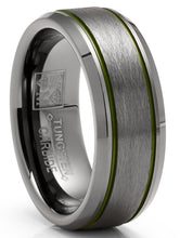 Mens Gunmetal Tungsten Law Enforcement Police Military Army Ring Wedding Band