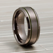 Mens Gunmetal Tungsten Law Enforcement Police Military Army Ring Wedding Band