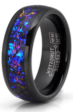 Mens Black Tungsten Promise Ring Wedding Band Orion Nebula Galaxy Engagement Ring Comfort-Fit