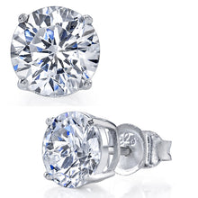 1.5 Carat TCW Casted Sterling Silver 925 Round Stud Earrings Clear CZ Cubic Zirconia